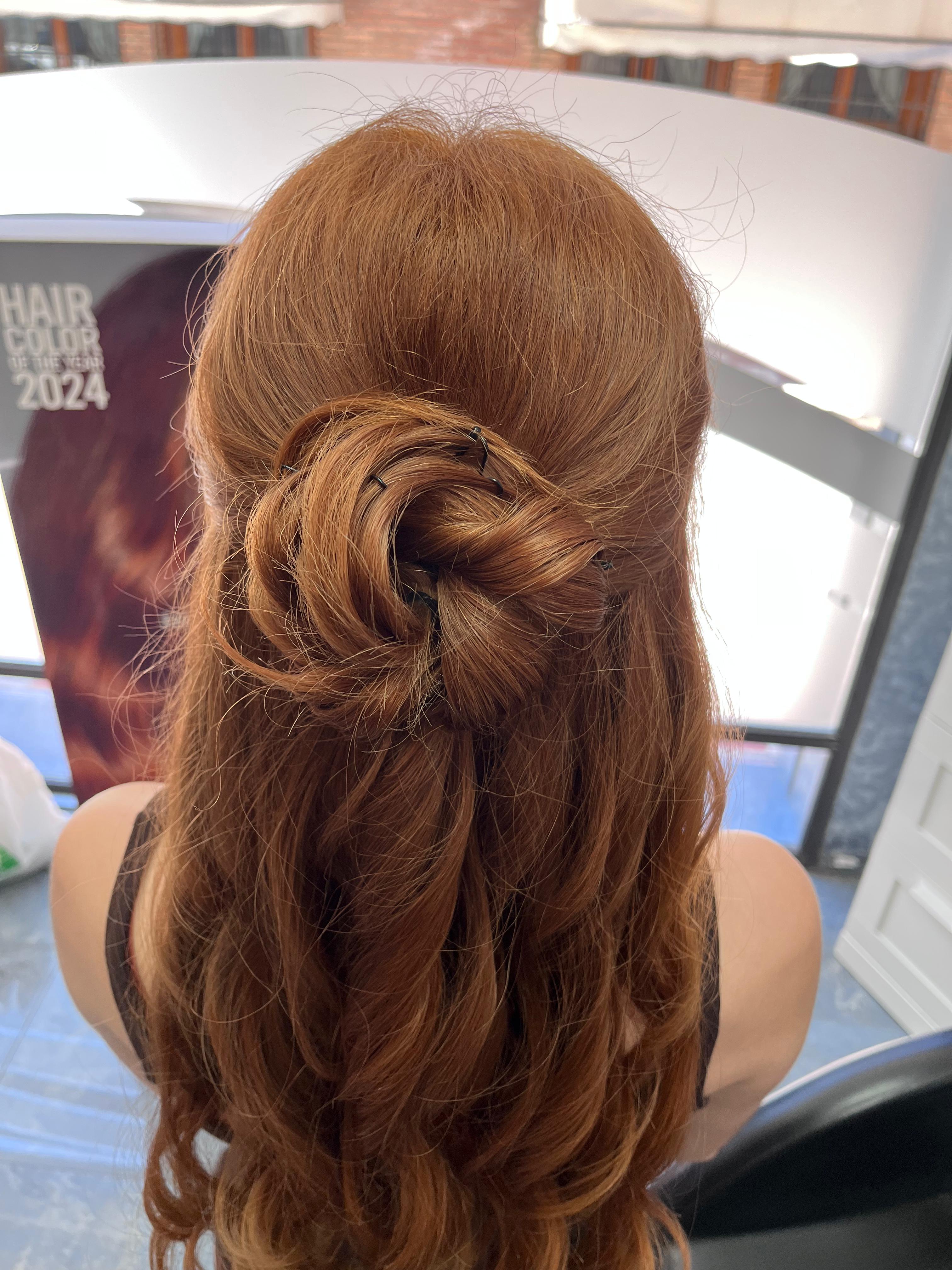 Semirrecogido con ondas